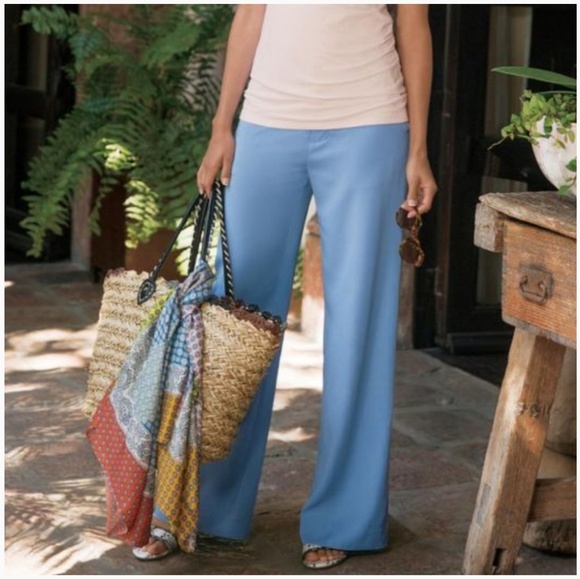 Soft Surroundings Pants - Soft Surroundings Wide Leg Tencel Pants Small Tall